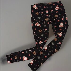 Holiday-Themed Kids Leggings - Black